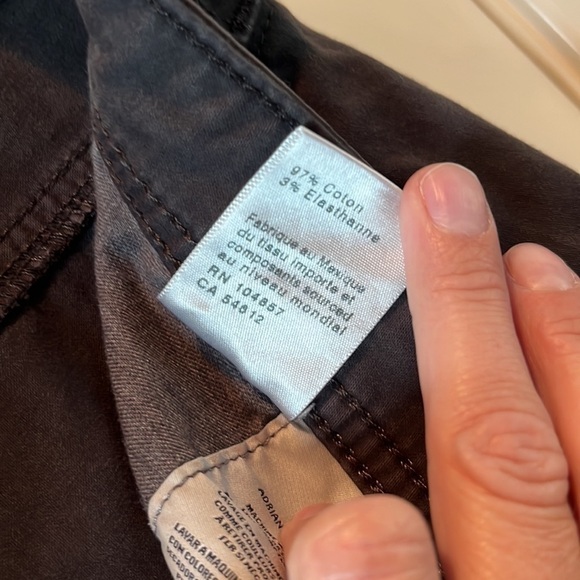 ADRIANO Goldschmied The Graduate tailored leg soft Jean pants dark gray 36x32 - Picture 8 of 17